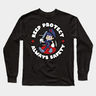 Police Mascot Long Sleeve T-Shirt